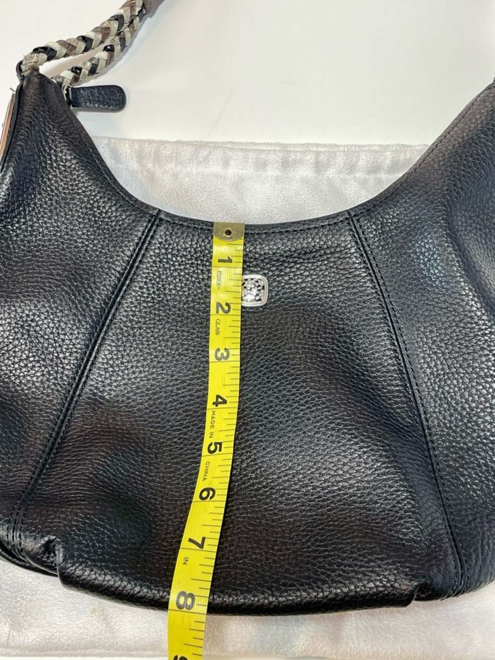 Brighton Black Leather Hobo Purse - Picture 4 of 15